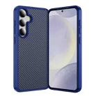 For Samsung Galaxy S24+ 5G Carbon Fiber Texture Skin-feel Acrylic TPU Phone Case(Blue) - 1