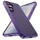 For Samsung Galaxy S24+ 5G Carbon Fiber Texture Skin-feel Acrylic TPU Phone Case(Purple) - 2