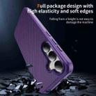 For Samsung Galaxy S24+ 5G Carbon Fiber Texture Skin-feel Acrylic TPU Phone Case(Purple) - 3
