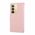 For Realme C75 5G / 14X 5G Round Buckle Zipper Wallet Leather Phone Case with Crossbody Strap(Pink) - 3