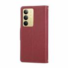 For Realme C75 5G / 14X 5G Round Buckle Zipper Wallet Leather Phone Case with Crossbody Strap(Red) - 3