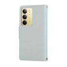 For Realme C75 5G / 14X 5G Round Buckle Zipper Wallet Leather Phone Case with Crossbody Strap(Sky Blue) - 3