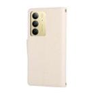 For Realme C75 5G / 14X 5G Round Buckle Zipper Wallet Leather Phone Case with Crossbody Strap(White) - 3