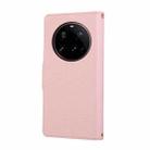 For Xiaomi 15 Ultra Round Buckle Zipper Wallet Leather Phone Case with Crossbody Strap(Pink) - 3