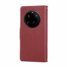 For Xiaomi 15 Ultra Round Buckle Zipper Wallet Leather Phone Case with Crossbody Strap(Red) - 3