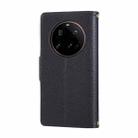 For Xiaomi 15 Ultra Round Buckle Zipper Wallet Leather Phone Case with Crossbody Strap(Black) - 3
