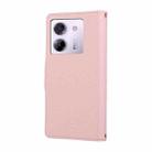 For Xiaomi Poco M7 Pro 5G Round Buckle Zipper Wallet Leather Phone Case with Crossbody Strap(Pink) - 3