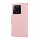 For Xiaomi 13T / 13T Pro Round Buckle Zipper Wallet Leather Phone Case with Crossbody Strap(Pink) - 3