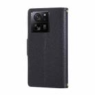 For Xiaomi 13T / 13T Pro Round Buckle Zipper Wallet Leather Phone Case with Crossbody Strap(Black) - 3