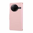 For Redmi K80 / Poco F7 Pro Round Buckle Zipper Wallet Leather Phone Case with Crossbody Strap(Pink) - 3