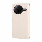 For Redmi K80 / Poco F7 Pro Round Buckle Zipper Wallet Leather Phone Case with Crossbody Strap(White) - 3