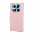 For Redmi Note 14 Pro 4G Round Buckle Zipper Wallet Leather Phone Case with Crossbody Strap(Pink) - 3