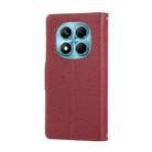 For Redmi Note 14 Pro 4G Round Buckle Zipper Wallet Leather Phone Case with Crossbody Strap(Red) - 3
