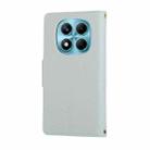 For Redmi Note 14 Pro 4G Round Buckle Zipper Wallet Leather Phone Case with Crossbody Strap(Sky Blue) - 3