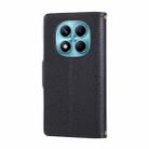 For Redmi Note 14 Pro 4G Round Buckle Zipper Wallet Leather Phone Case with Crossbody Strap(Black) - 3