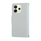 For Redmi Note 14 4G 164.8mm Round Buckle Zipper Wallet Leather Phone Case with Crossbody Strap(Sky Blue) - 3