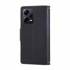 For Redmi Note 12 Pro 5G Round Buckle Zipper Wallet Leather Phone Case with Crossbody Strap(Black) - 3