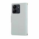 For Redmi 13C Round Buckle Zipper Wallet Leather Phone Case with Crossbody Strap(Sky Blue) - 3