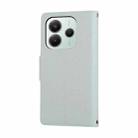 For Redmi Note 14 5G Round Buckle Zipper Wallet Leather Phone Case with Crossbody Strap(Sky Blue) - 3