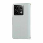For Redmi Note 13 Pro 4G Round Buckle Zipper Wallet Leather Phone Case with Crossbody Strap(Sky Blue) - 3