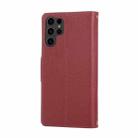 For Samsung Galaxy S24 Ultra 5G Round Buckle Zipper Wallet Leather Phone Case with Crossbody Strap(Red) - 3