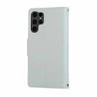 For Samsung Galaxy S24 Ultra 5G Round Buckle Zipper Wallet Leather Phone Case with Crossbody Strap(Sky Blue) - 3
