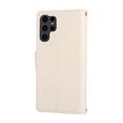 For Samsung Galaxy S24 Ultra 5G Round Buckle Zipper Wallet Leather Phone Case with Crossbody Strap(White) - 3