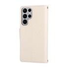 For Samsung Galaxy S22 Ultra 5G Round Buckle Zipper Wallet Leather Phone Case with Crossbody Strap(White) - 3
