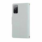 For Samsung Galaxy S20 FE Round Buckle Zipper Wallet Leather Phone Case with Crossbody Strap(Sky Blue) - 3