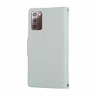 For Samsung Galaxy Note20 Round Buckle Zipper Wallet Leather Phone Case with Crossbody Strap(Sky Blue) - 3