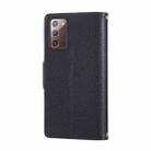 For Samsung Galaxy Note20 Round Buckle Zipper Wallet Leather Phone Case with Crossbody Strap(Black) - 3