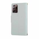 For Samsung Galaxy Note20 Ultra Round Buckle Zipper Wallet Leather Phone Case with Crossbody Strap(Sky Blue) - 3