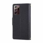 For Samsung Galaxy Note20 Ultra Round Buckle Zipper Wallet Leather Phone Case with Crossbody Strap(Black) - 3