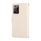 For Samsung Galaxy Note20 Ultra Round Buckle Zipper Wallet Leather Phone Case with Crossbody Strap(White) - 3
