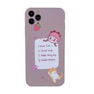 For iPhone 11 Cartoon Pattern Protective Case(Cat and Girl) - 2