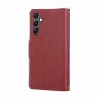For Samsung Galaxy A55 5G Round Buckle Zipper Wallet Leather Phone Case with Crossbody Strap(Red) - 3
