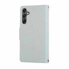 For Samsung Galaxy A55 5G Round Buckle Zipper Wallet Leather Phone Case with Crossbody Strap(Sky Blue) - 3