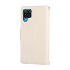 For Samsung Galaxy A42 5G Round Buckle Zipper Wallet Leather Phone Case with Crossbody Strap(White) - 3