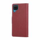 For Samsung Galaxy A12 5G Round Buckle Zipper Wallet Leather Phone Case with Crossbody Strap(Red) - 3