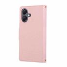 For Samsung Galaxy A05 Round Buckle Zipper Wallet Leather Phone Case with Crossbody Strap(Pink) - 3
