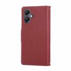 For Samsung Galaxy A05 Round Buckle Zipper Wallet Leather Phone Case with Crossbody Strap(Red) - 3
