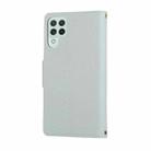 For Samsung Galaxy A22 4G Round Buckle Zipper Wallet Leather Phone Case with Crossbody Strap(Sky Blue) - 3