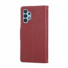For Samsung Galaxy A32 4G Round Buckle Zipper Wallet Leather Phone Case with Crossbody Strap(Red) - 3