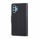 For Samsung Galaxy A32 4G Round Buckle Zipper Wallet Leather Phone Case with Crossbody Strap(Black) - 3