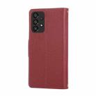 For Samsung Galaxy A53 5G Round Buckle Zipper Wallet Leather Phone Case with Crossbody Strap(Red) - 3