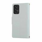 For Samsung Galaxy A13 4G / 5G Round Buckle Zipper Wallet Leather Phone Case with Crossbody Strap(Sky Blue) - 3