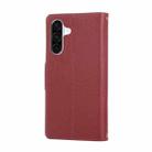 For Samsung Galaxy A36 5G Round Buckle Zipper Wallet Leather Phone Case with Crossbody Strap(Red) - 3