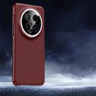 For Huawei Mate 70 Pro / 70 Pro+ Soft Armor Cooling Plain Leather Hybrid PC Phone Case(Red) - 1