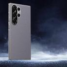 For Samsung Galaxy S25 Ultra 5G Soft Armor Cooling Plain Leather Hybrid PC Phone Case(Grey) - 1