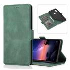 For Xiaomi Redmi Note 6 Retro Magnetic Closing Clasp Horizontal Flip Leather Case with Holder & Card Slots & Photo Frame & Wallet(Dark Green) - 1